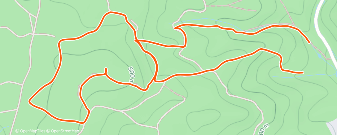 Map of the activity, Evening Run