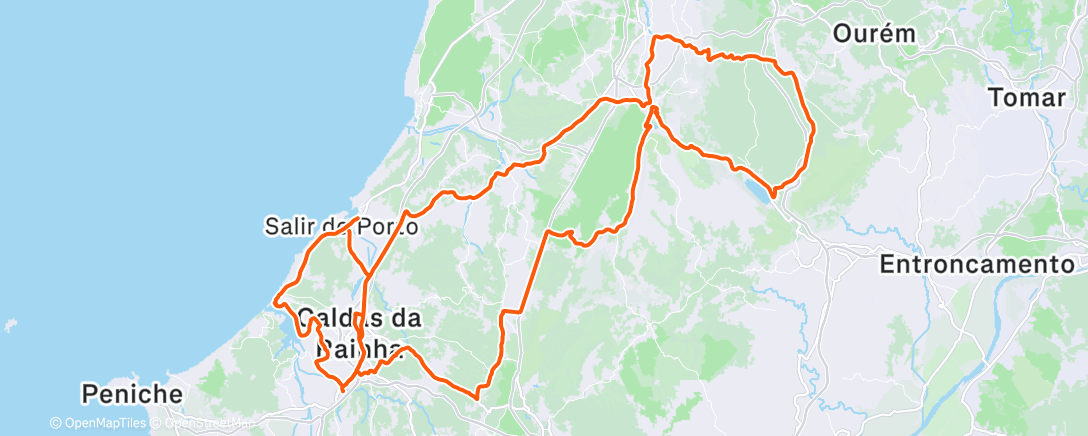 Map of the activity, Andar de bicicleta