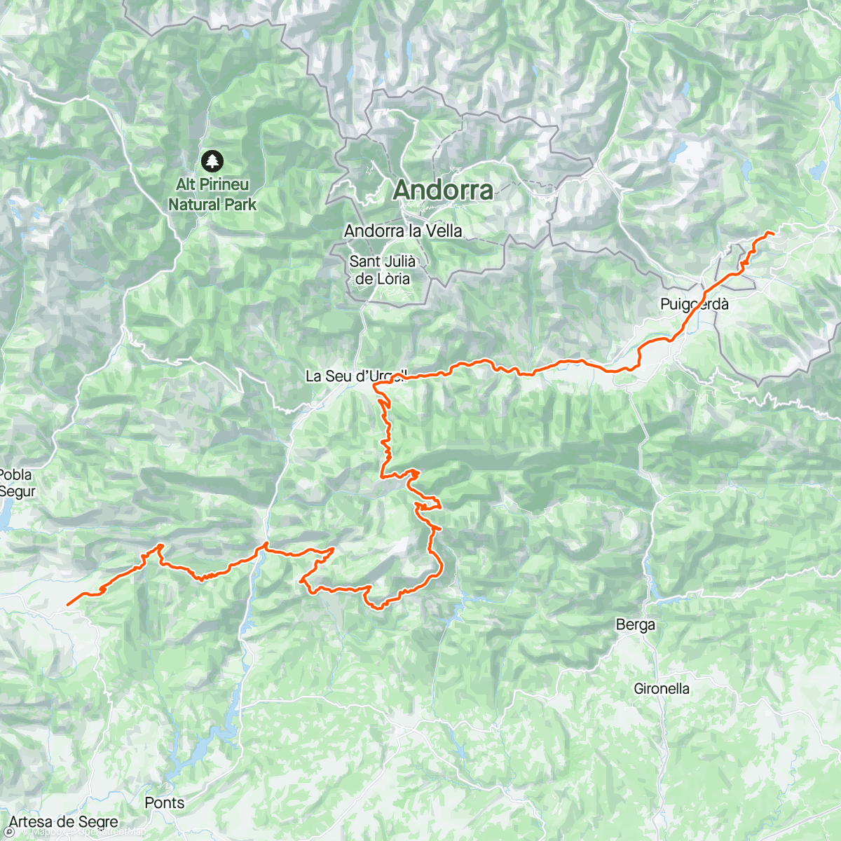 Map of the activity, Kromvojo étape 3