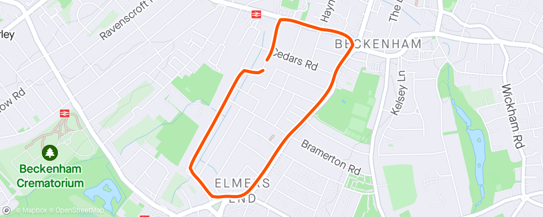 Map of the activity, Morning Run 🌦️