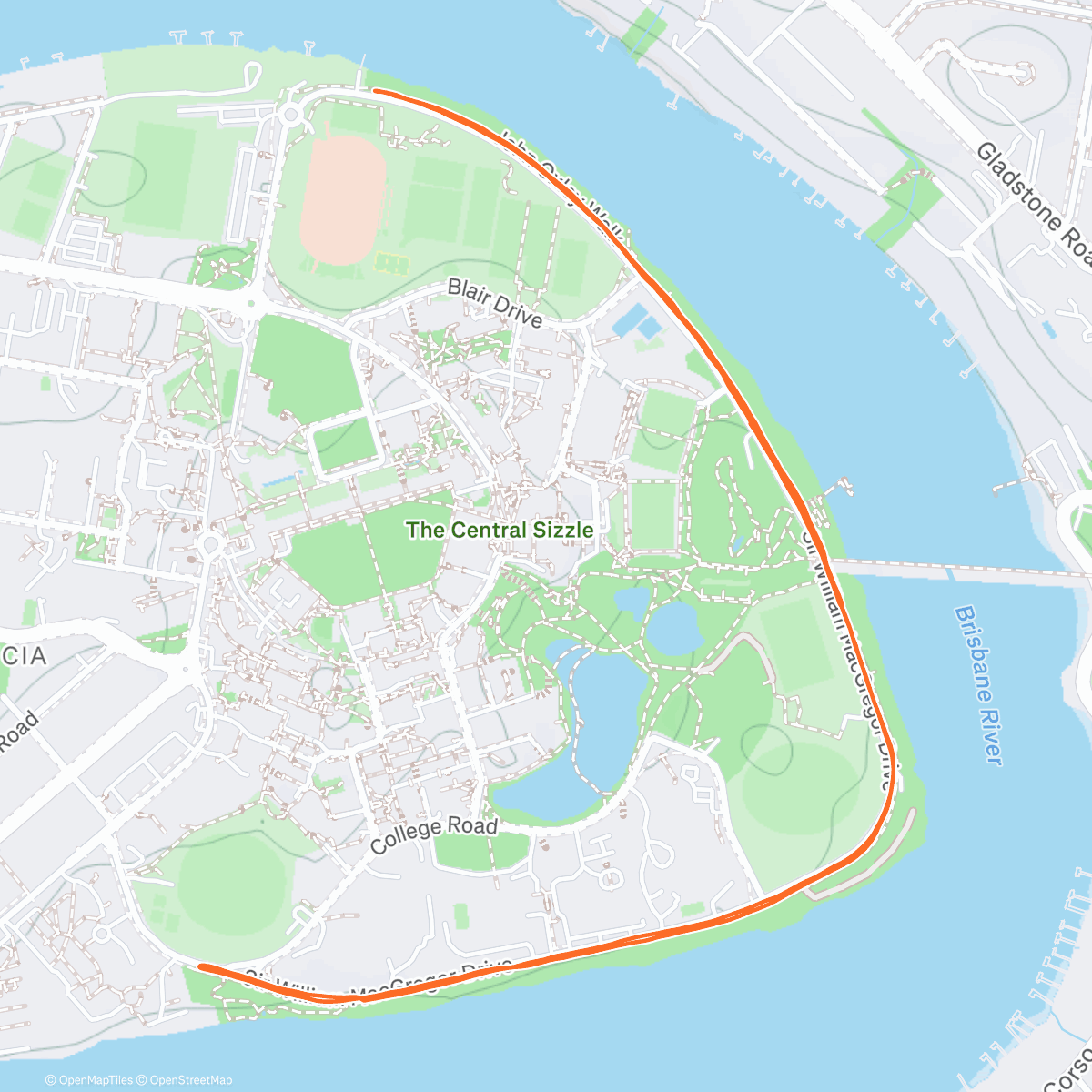 Карта физической активности (Christmas Day Parkrun at St Lucia)