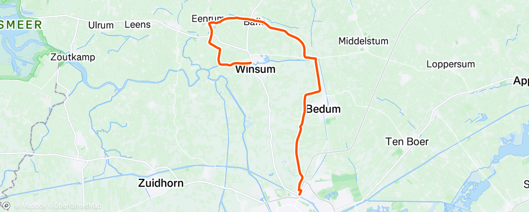 Map of the activity, Morning Ride