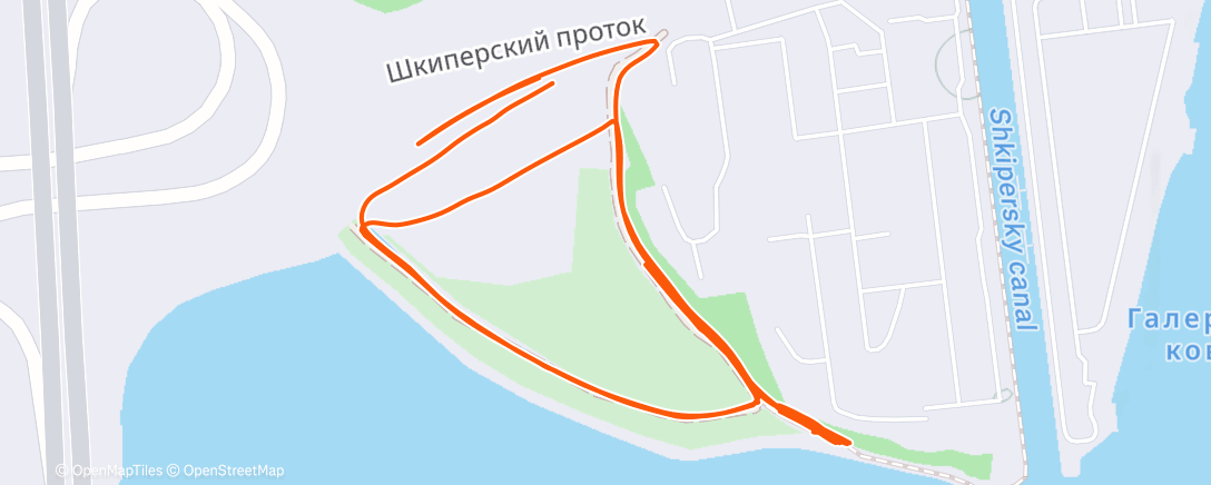 Map of the activity, Дневной забег