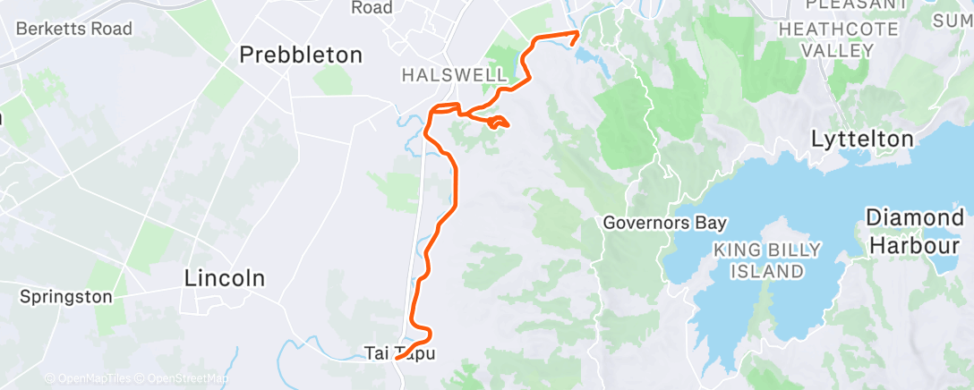 Map of the activity, Afternoon Ride