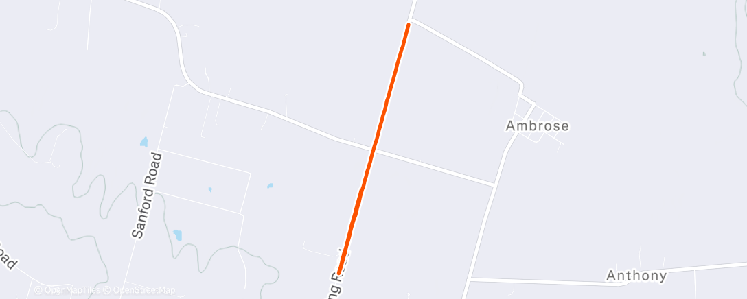 Map of the activity, Morning Run