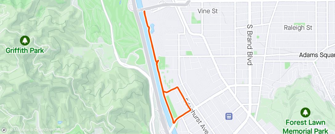 Map of the activity, Recovery jog