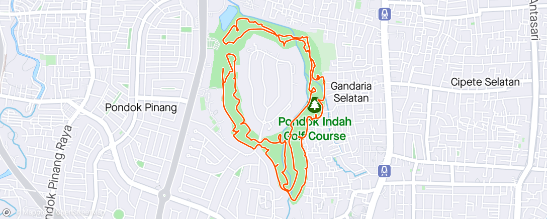 Map of the activity, Pondok Indah golf, itbmaster2024 tournamen