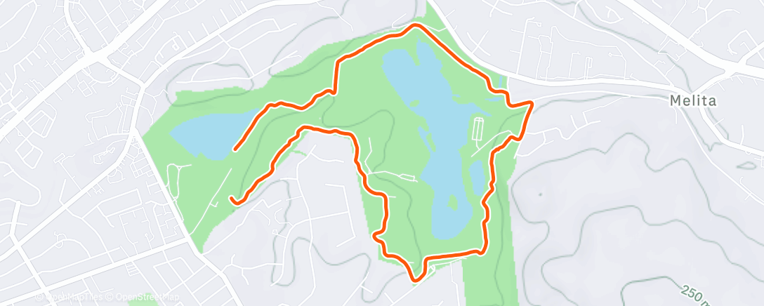 Map of the activity, Lunch Run