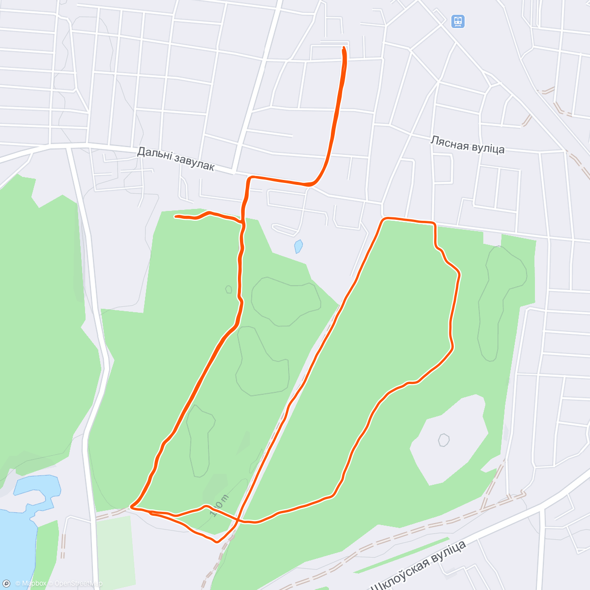 Map of the activity, Afternoon Trail Run