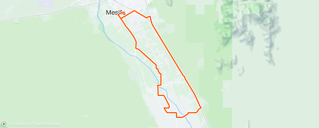 Map of the activity, Easter Sunday Ride