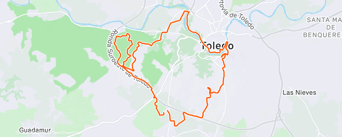 Mapa de la actividad (Bicicleta eléctrica a la hora del almuerzo)