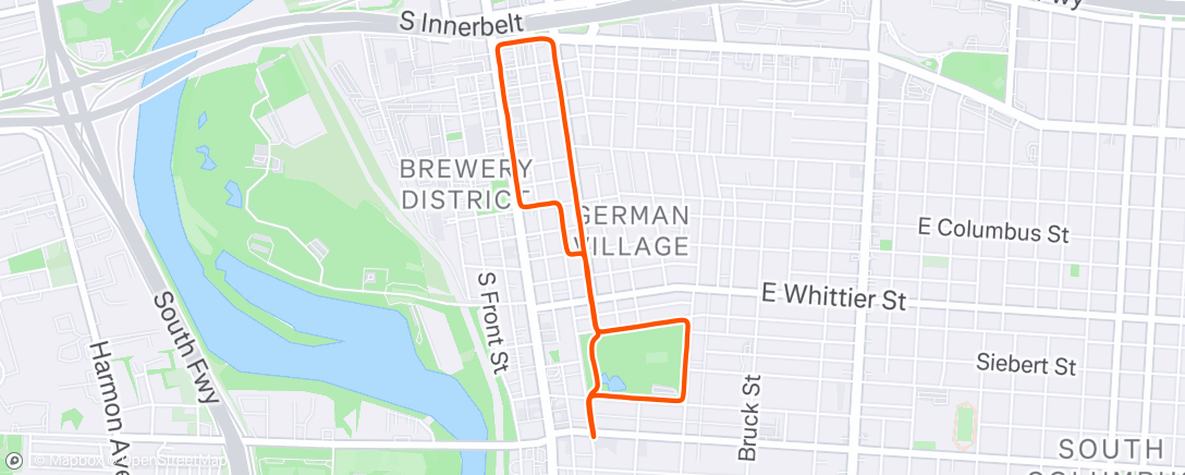 Map of the activity, Afternoon Walk