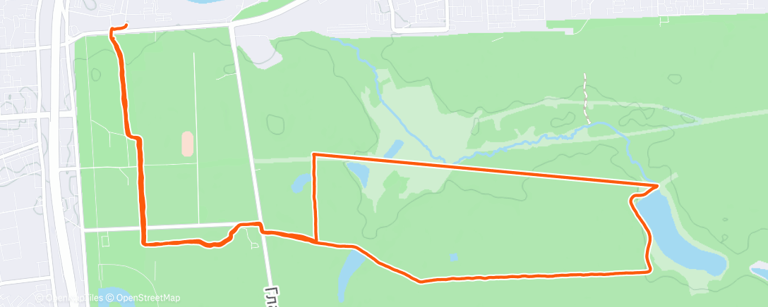 Map of the activity, Night Run