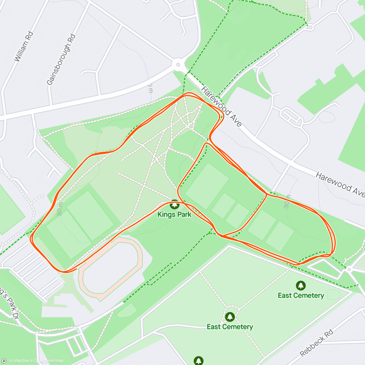 Map of the activity, Bournemouth parkrun - hot, busy, multiple hills. Almost didn’t come after an unsettled night with Freya but glad I did! 🏃🏼‍♀️ 🌞 ⛰️
