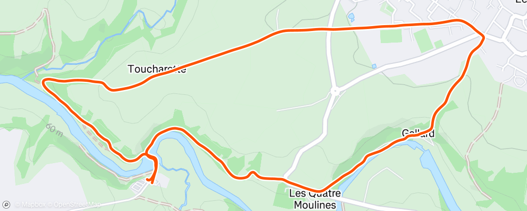 Map of the activity, Afternoon Hike