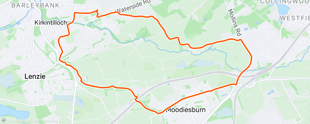 Map of the activity, Morning Run