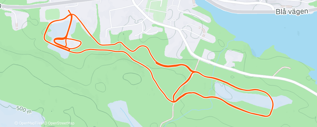 Map of the activity, Lunch Nordic Ski