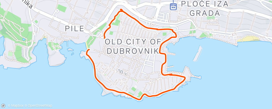 Map of the activity, Afternoon Walk