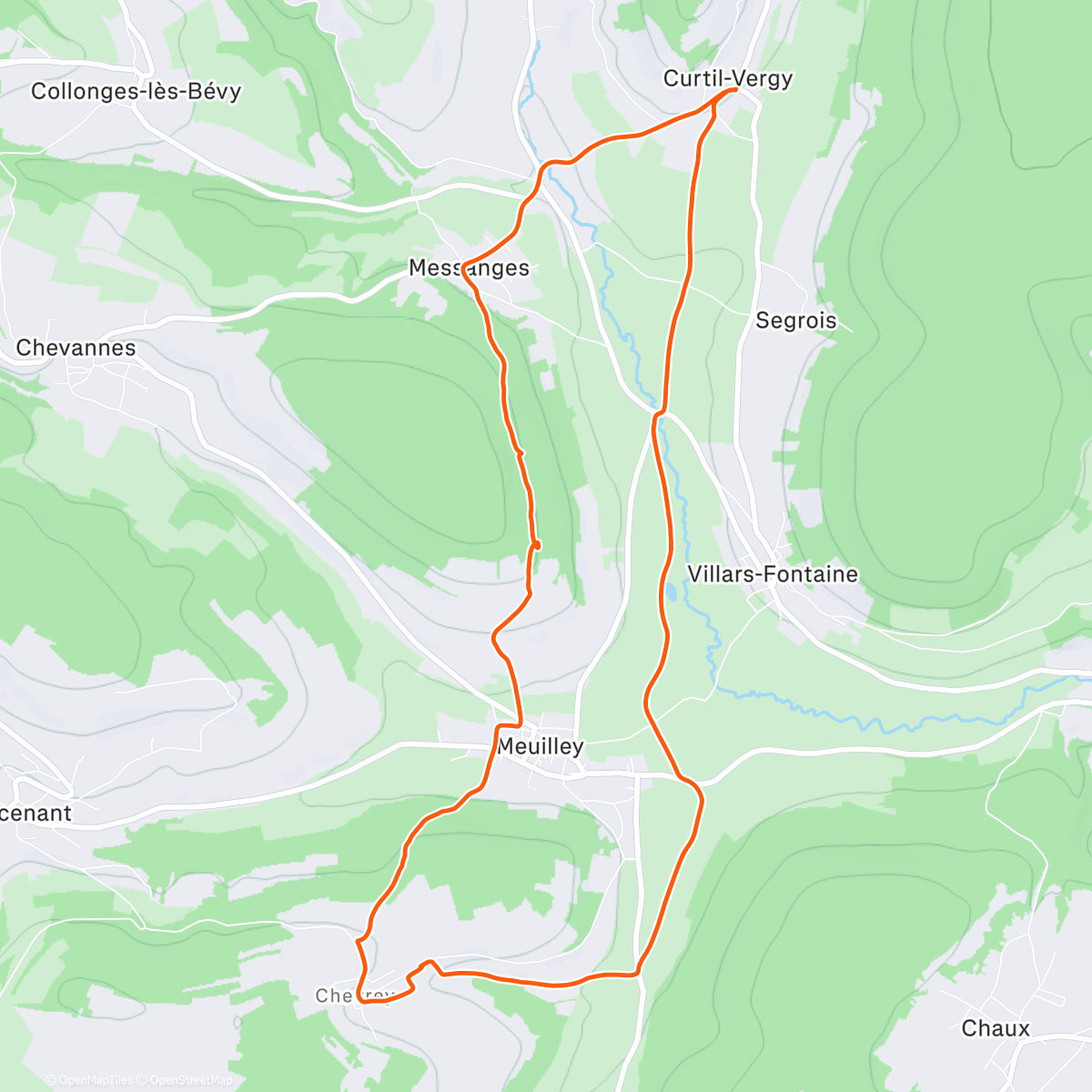 Map of the activity, Randonnée pédestre le matin