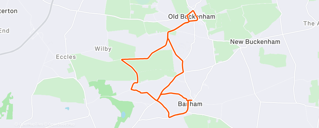 Map of the activity, Morning Run