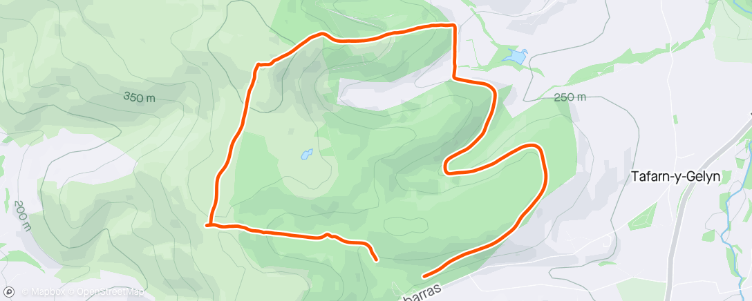 Map of the activity, Moel Famu