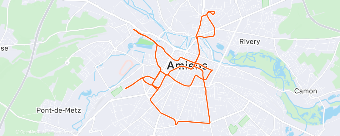 Map of the activity, Morning Ride 🐝