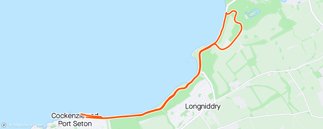 Map of the activity, Leg 3 Edinburgh marathon relay