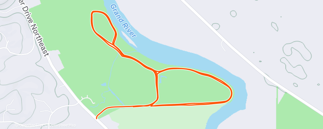Map of the activity, Morning Run