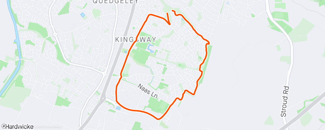 Map of the activity, Morning Run 🐕