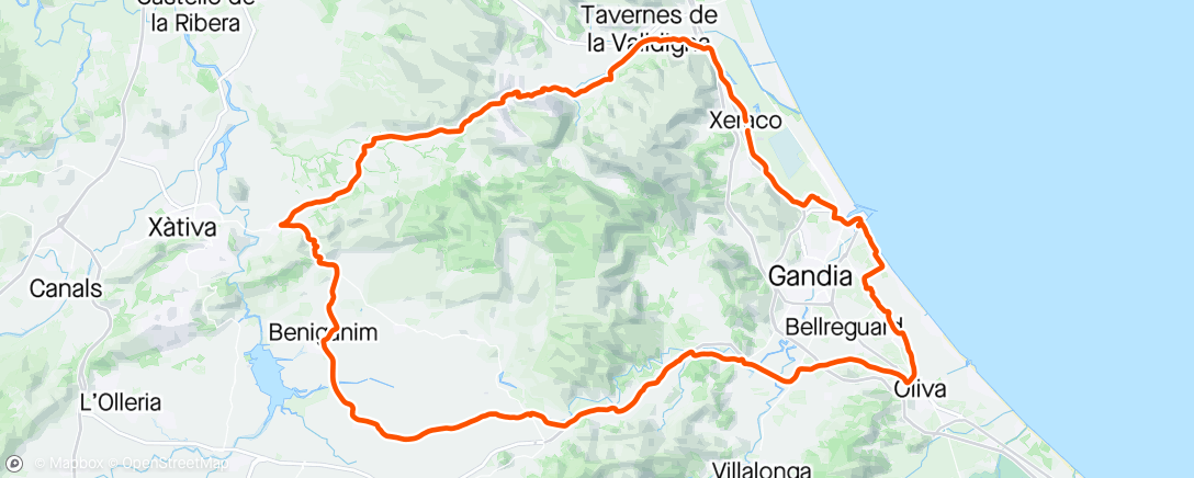Map of the activity, Genovés & Oliva (mtb)