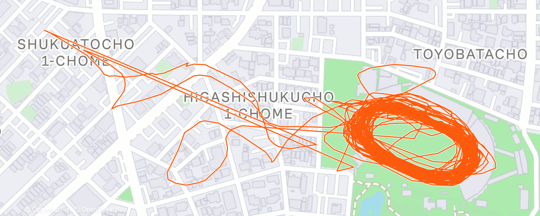 Карта физической активности (午後のライド)