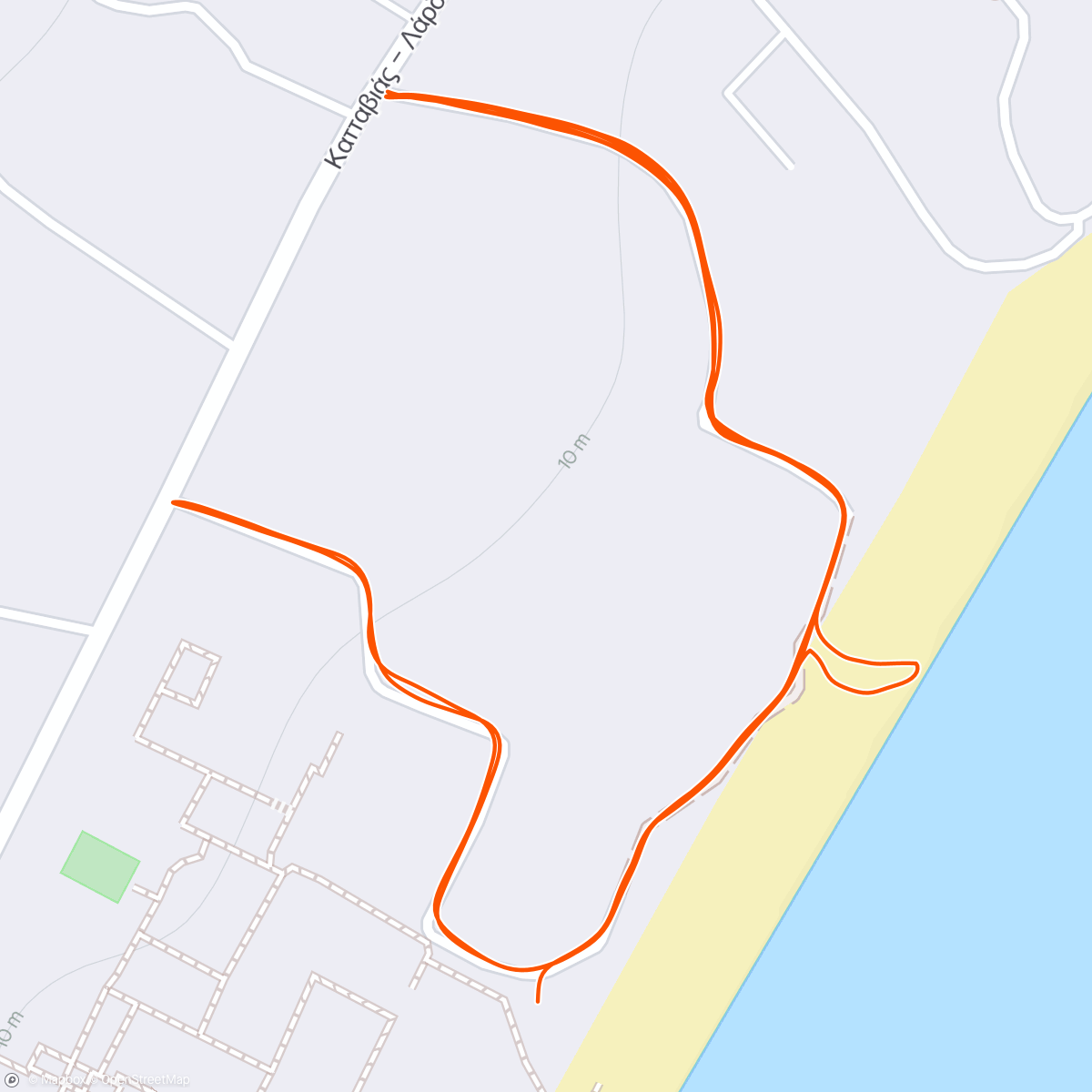 Map of the activity, Afternoon Run