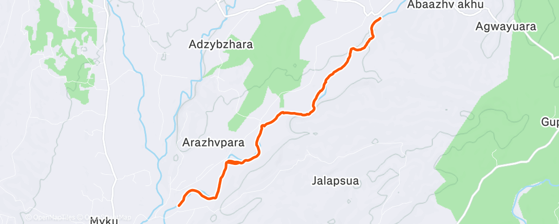 Mappa dell'attività Гребля на доске стоя (день)