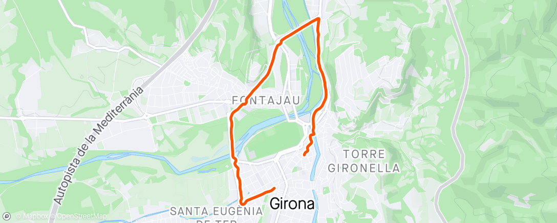 Map of the activity, Morning Run