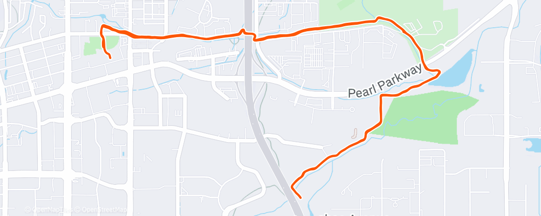 Map of the activity, Lunch Run