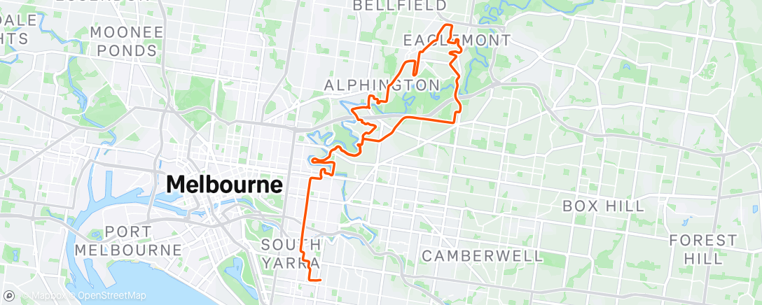 Map of the activity, Morning Ride