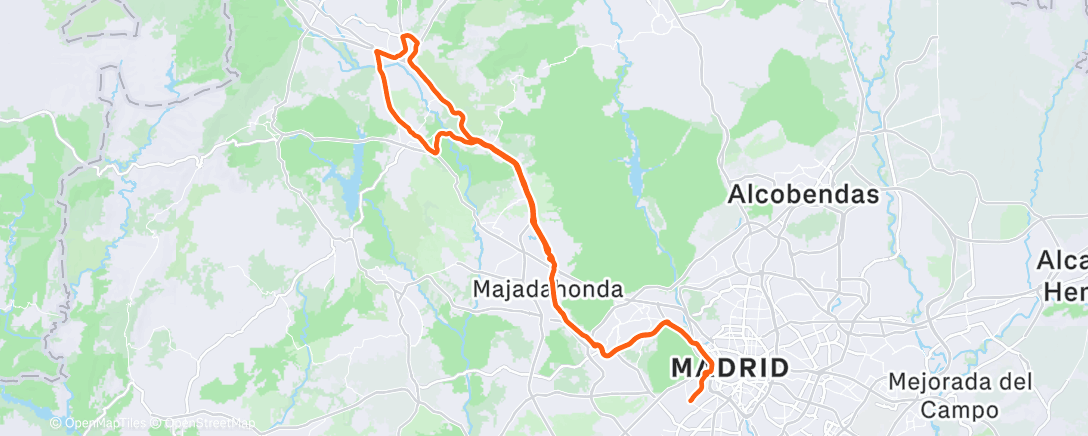 Map of the activity, Lunch Ride