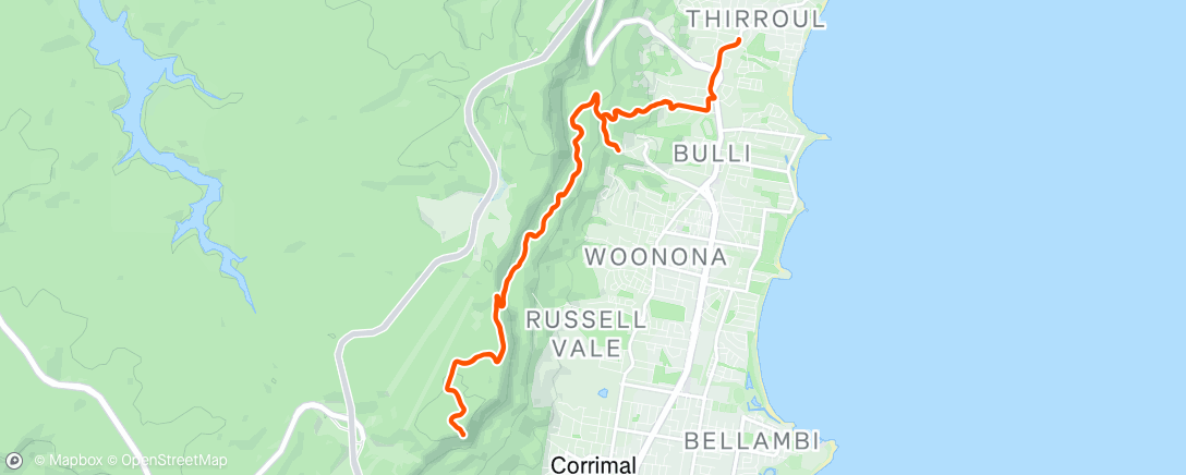 Map of the activity, Morning Trail Run