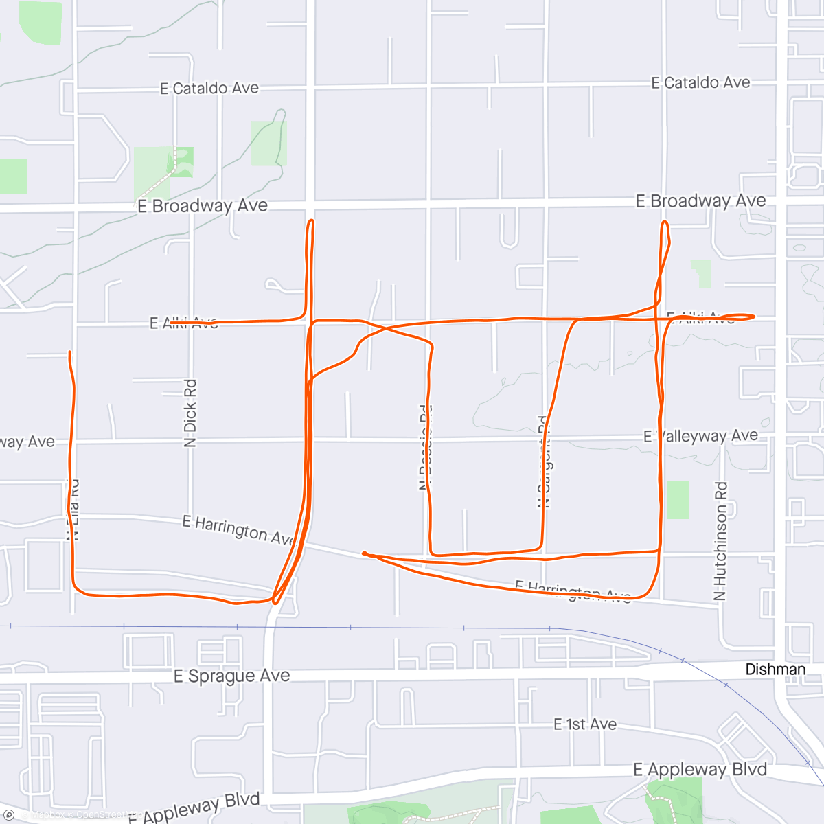 Map of the activity, Pre baseball rollerski