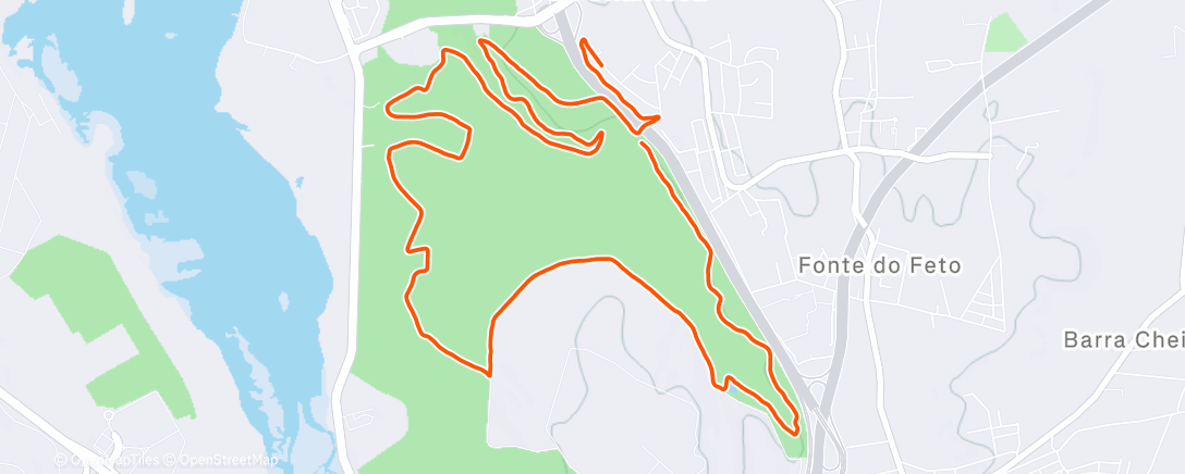Map of the activity, Corrida em trilho matinal