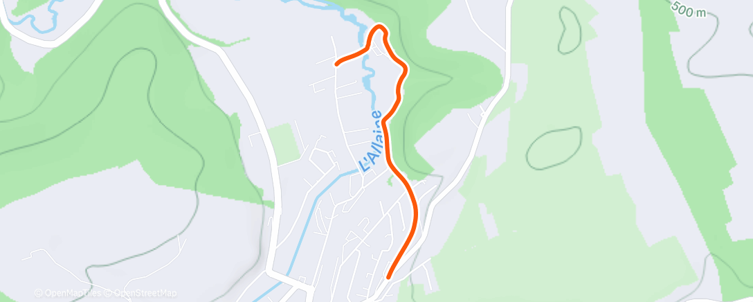Map of the activity, Morning Run