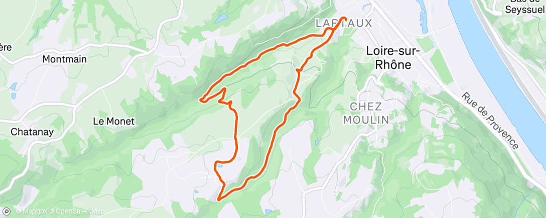 Map of the activity, Petit Trail matinal