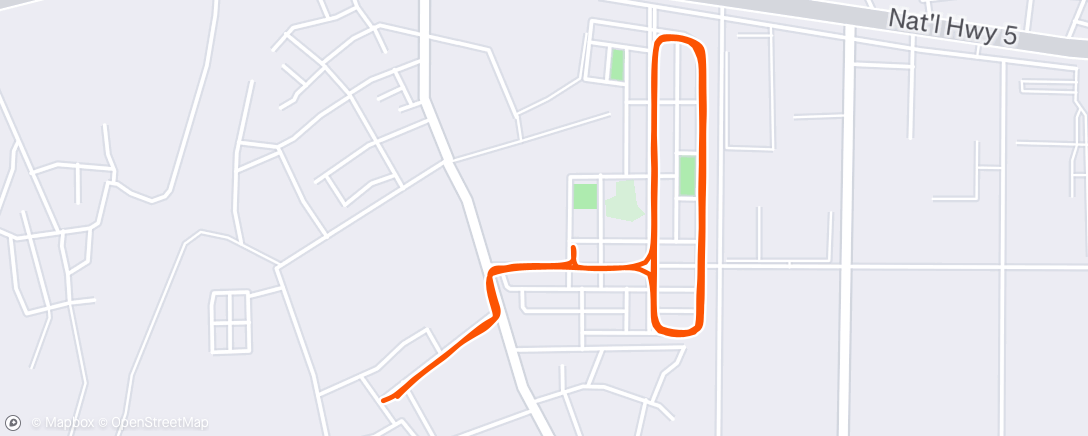 Map of the activity, Morning Run