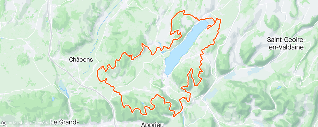 Map of the activity, Trail du Lac de Paladru
