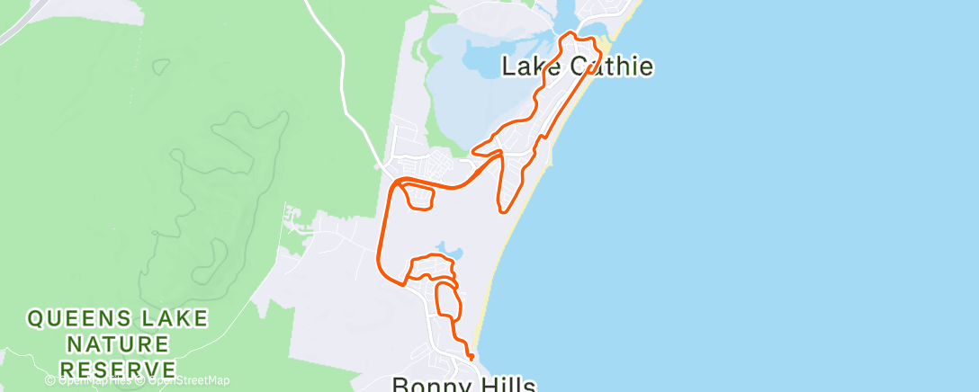 Карта физической активности (Morning Ride to Rainbow Beach)