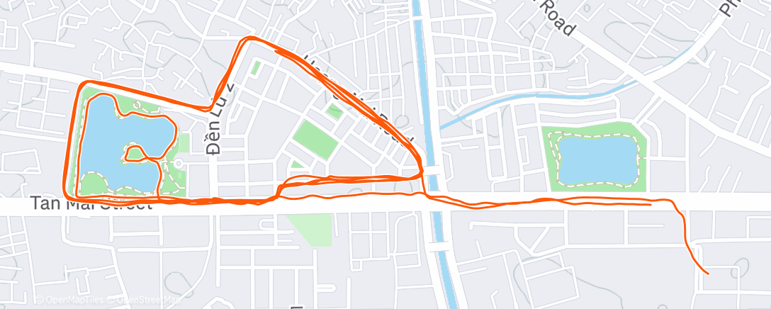 Map of the activity, Morning Run
