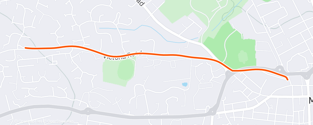 Map of the activity, Afternoon Run