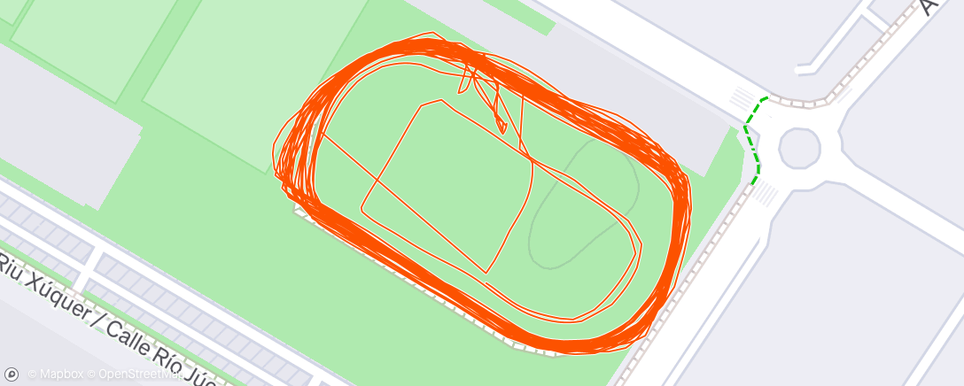 Map of the activity, Evening Run