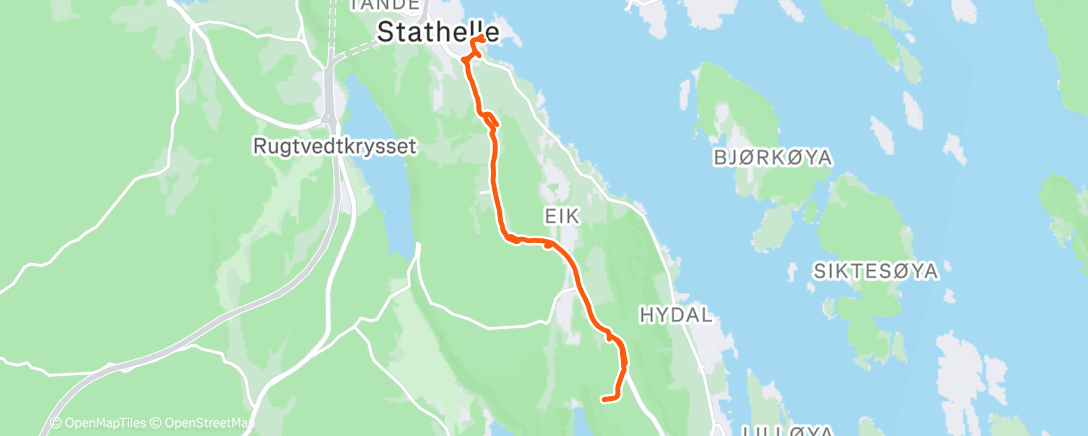 Map of the activity, Night Run