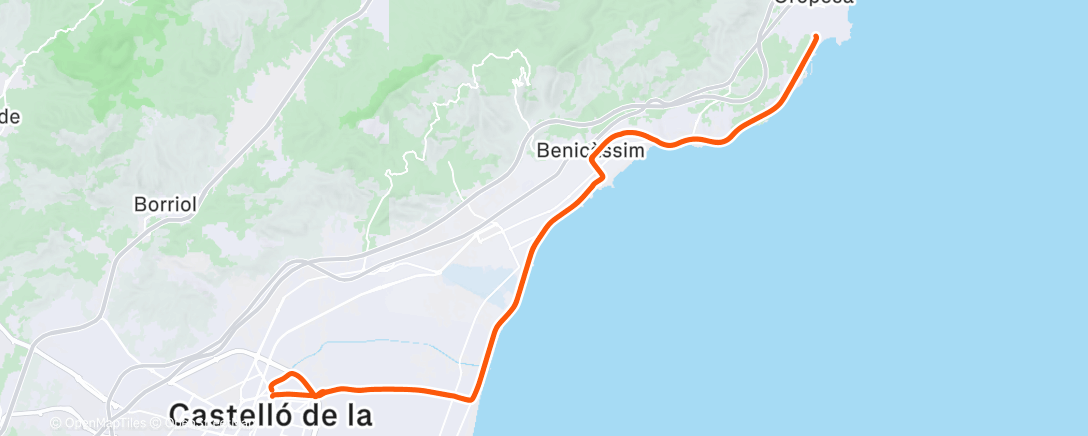 Map of the activity, Lunch Ride